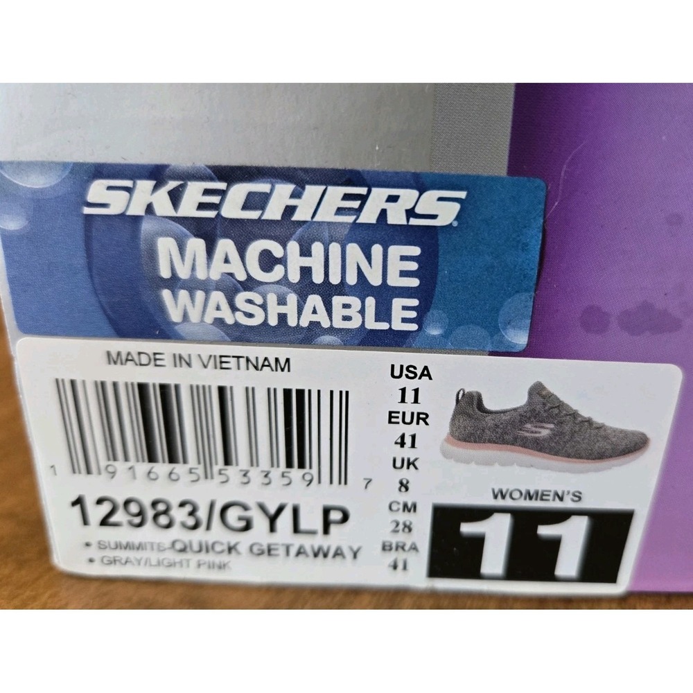 Skechers 11 M Summits Quick Getaway Women's Slip On Shoes Size 12983 GYLP Gray - Picture 7 of 7